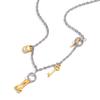 Youthway Lock Key Fork Spoon Pendant Necklace For Women  Gold Plated Stainless Steel Necklace Simple Fashion Jewelry Gift