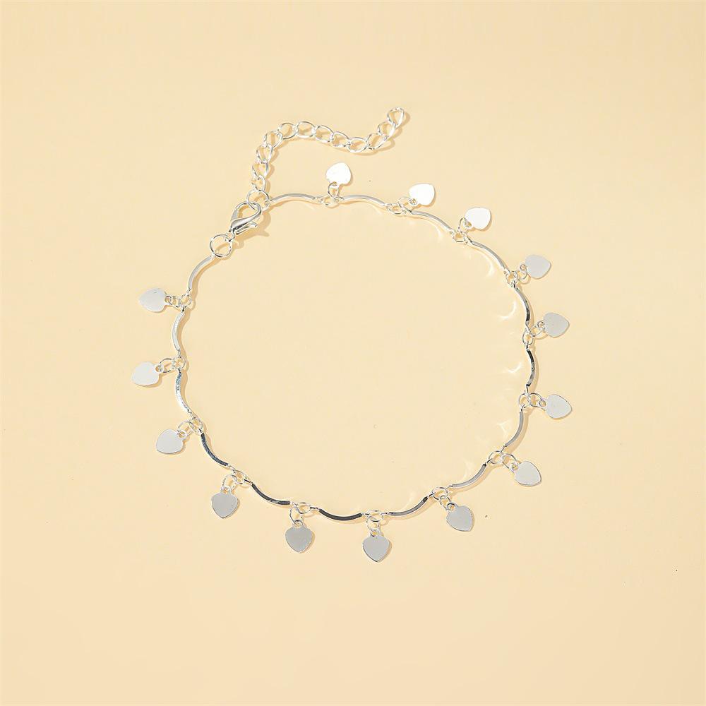 Double-Layer Shambhala Crystal Anklet: Women's Multi-Layer Alloy Beach Foot Jewelry
