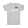 Gift Tshirt Lithuania Flag Pride Patriotic Expat Lithuanian Country