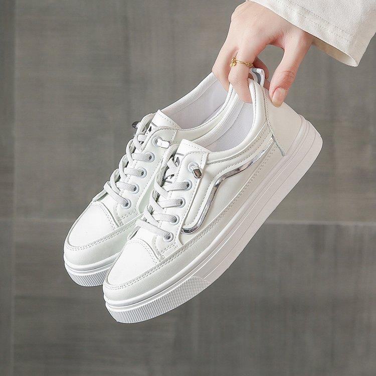 

[youshilai] Little white shoes women s 2025 spring and autumn new casual flat-bottomed skateboard shoes breathable sports shoes 36