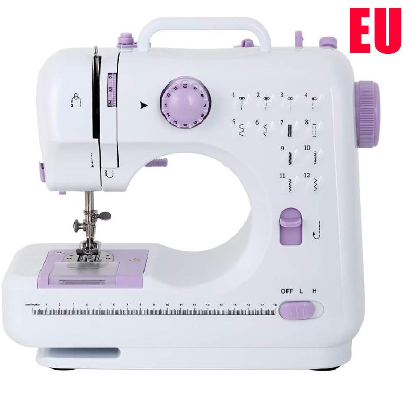 

Портативная мини-электрическая швейная машинка для начинающих, 12 стежков, педаль, ночник, управление скоростью, для самостоятельного шитья и ремонта дома