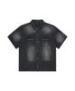 Maha Grid Denim Stud Half Shirt Black(Mg2Gmmw340A)