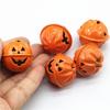 10pcs Metal Pumpkin Bells for Halloween Celebration Smiling Face Pendants Jewelry Component Unique Costume Accessories