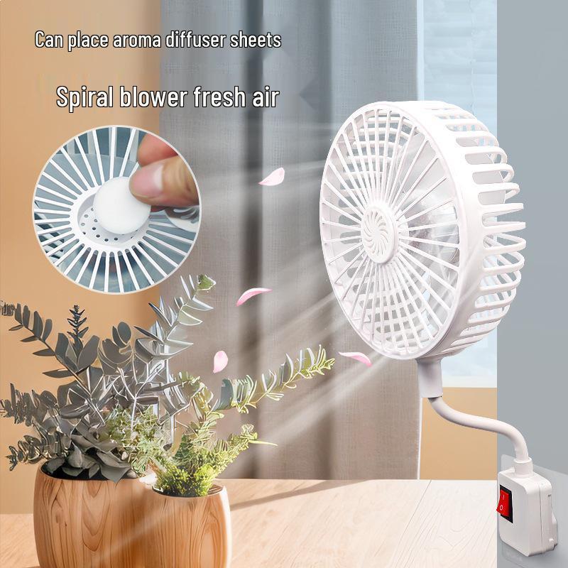 Compact Universal Three-Plug Cyclone Cooling Fan for Bedroom