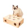 A25F-For Indoor Cats Whack-A-Mole Interactive Cat Solid Wood Kitten Catch Mice Game