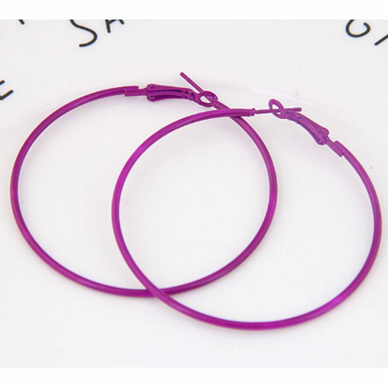 

Ювелирные изделия для ушей с допамином, модные персонализированные металлические флуоресцентные цветные простые серьги с пряжкой для ушей, женские серьги фиолетовый