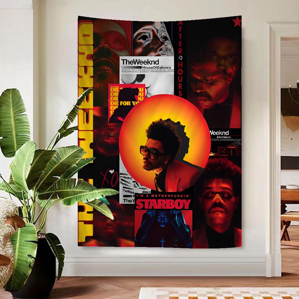 Rapper The Weeknd Printed Large Wall Tapestry Wall Hanging Decoration Household Decor Blanket