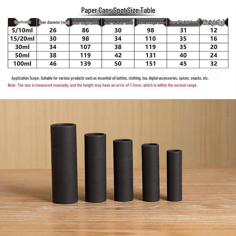 Essential Oil Bottle Kraft Paper Tube Gift Box with Customizable Logo