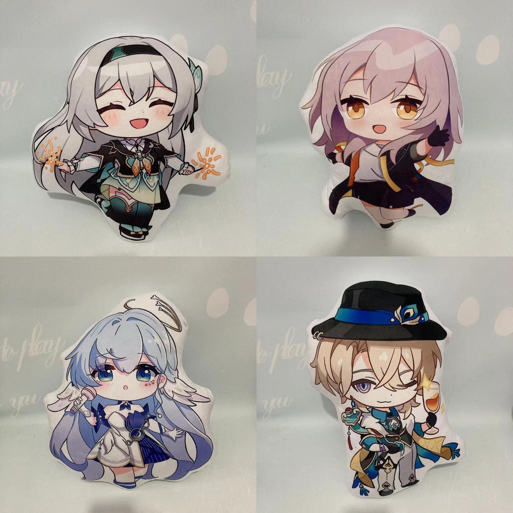 Anime Honkai Star Rail Plush Pillow Soft Crystal Velvet Hugging Cushion 45cm