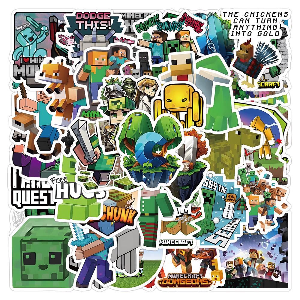 50-100 Waterproof Game Stickers for Luggage, Notebooks, Phones, and Cups