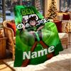 Custom Name Personalized Ben 10 Cartoon Print Blanket, Home Decor, Bedroom, Sofa, Camping, Couch, Gifts for Birthday ChristmasEnthusiasts
