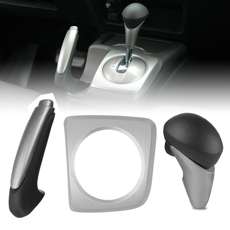 Car Automatic AT Transmission Gear Shift Lever Frame Trim Panel for Honda Civic 2006-2011 Brake Handle Cover Gear Shift Knob