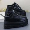 Fashion 10CM 12CM Air Mesh PU Synthetic Microfiber Leather Flats Women Sandals Slipper Chunky Sneakers Slippers Platform Wedge Shoes