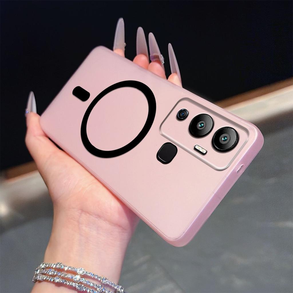 Frosted Semi Clear Magnetic Phone Case for infinix HOT 12 Play Soft TPU Shockproof Cover