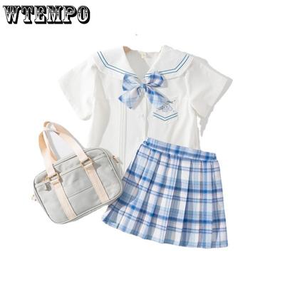 Girls' Skirt Set Summer Girls' JK Uniform Skirt Children's College Style Skirt Two Piece Set