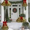 Giant Inflatable Christmas Balls Large PVC Christmas Bell With Bow Home Decor Lawn Ornaments For Indoor Outdoor Office Pathway