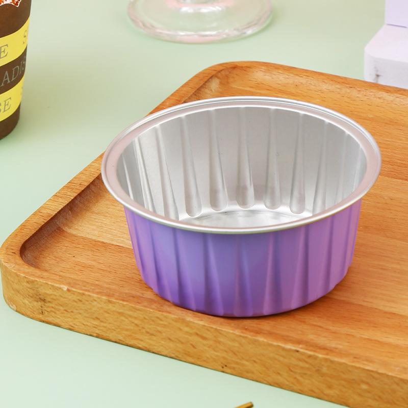 10Pcs Aluminum Cake Cup Round Foil Baking Cup Heat Resistant Cake Cups Mold With Lid Cupcake Birthday Wedding Party Supplies