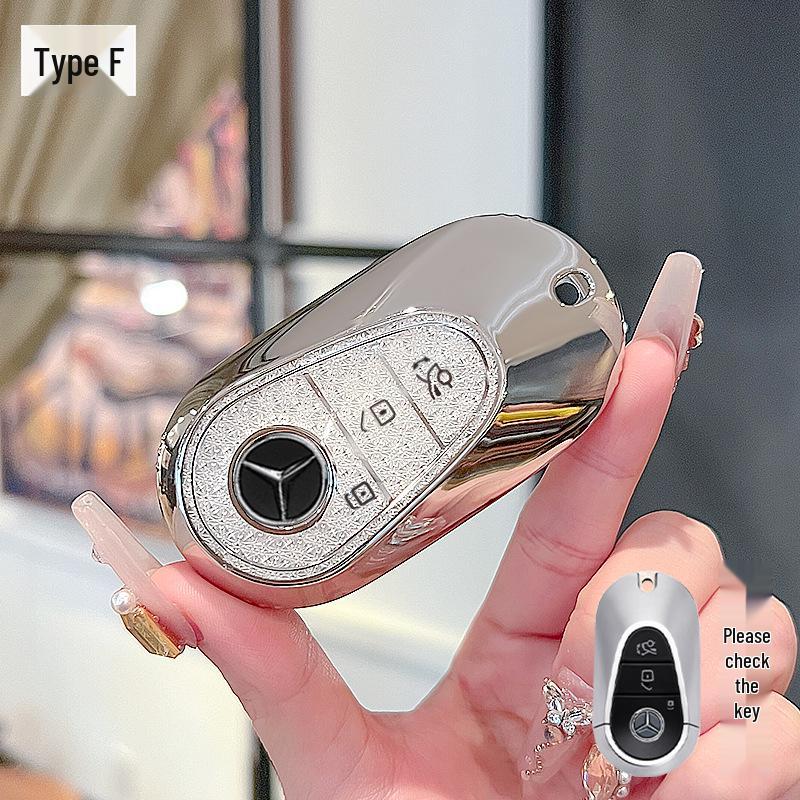 Mercedes-Benz Key Case for E300L/E260/C260L 2025 Model with Buckle, GLC300L Cover & S-Class Car Buckle