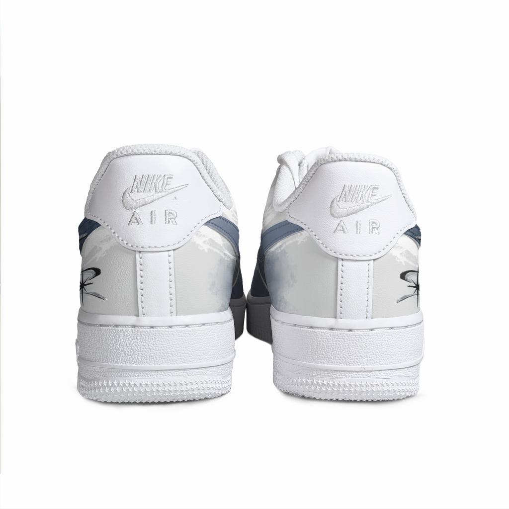 Nike Air Force 1 Cow Leather Abrasion Resistant Low Top Skateboard Shoes Men's Blue CW2288-111(Team613-)