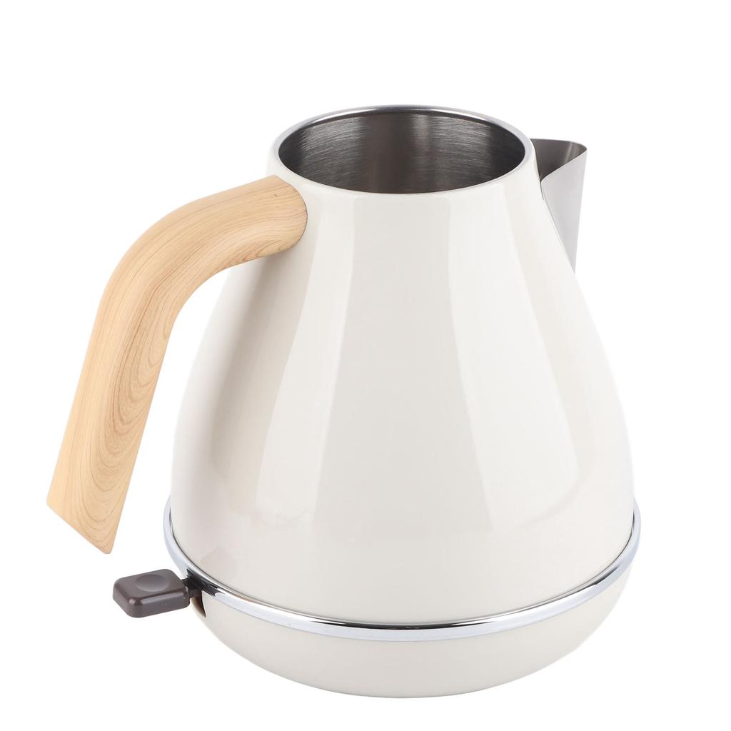 1.7L Electric Kettle Retro Wood Grain Dry Boil Protection Home Electric Kettle with Temperature