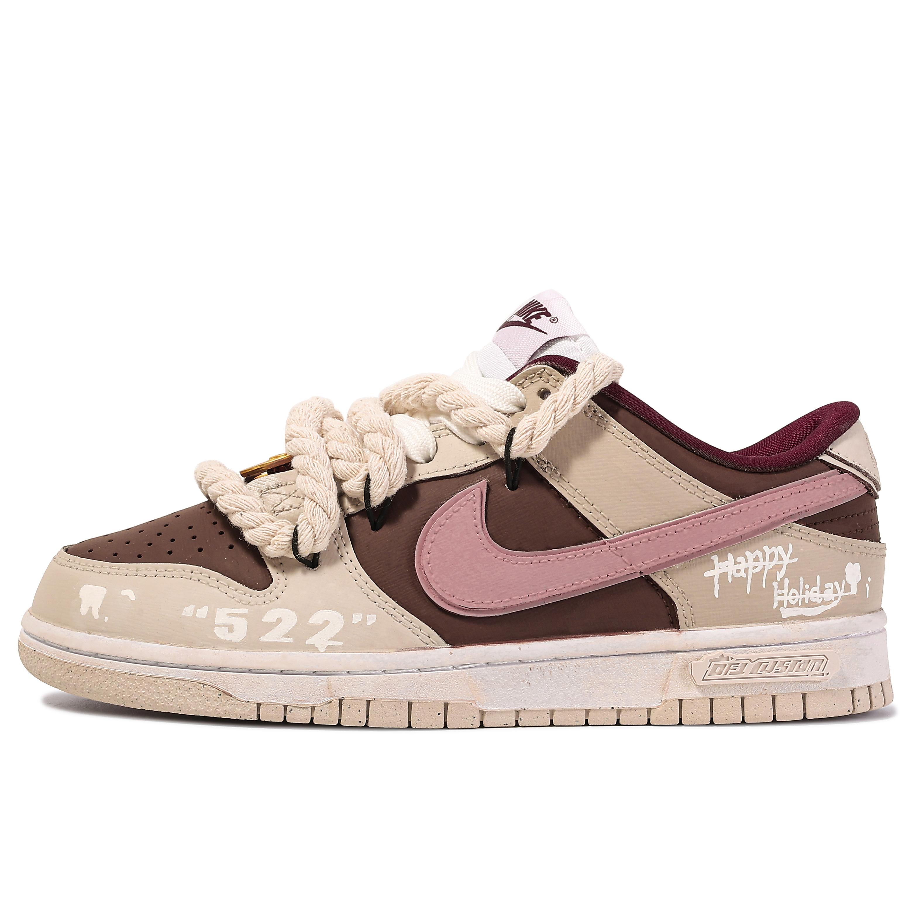 

Nike Dunk Low top Skateboard Shoes Women s Beige Brown Powder DV1160-100(TeamM-)