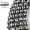 [GOLD STONE] Terahertz Ore 100-Facet Cut Beads, 40cm Long, Star Cut, Triangle Cut, Handmade Accessories, Sold In Strands, 8mm