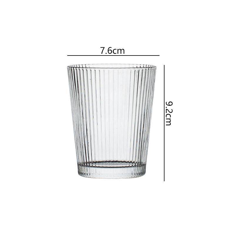 

Набор из 2 шт. 240 мл Бокал для вина Посуда для дома Чашка для американского кофе Стакан для лимонного чая Чашка с вертикальными полосками Дорожная кофейная кружка для вечеринки 2pcs