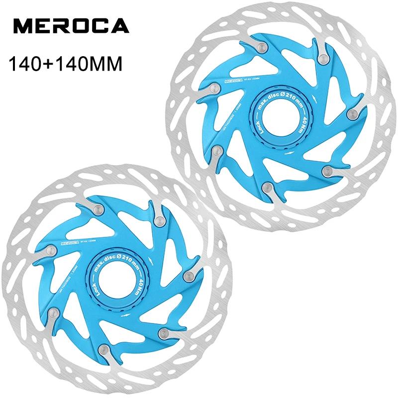MEROCA XR Bicycle Brake Rotor 140MM 160MM Bike Centerlock Rotor Heat Dissipation Floating Rotors Cycling Parts
