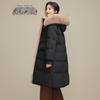 SNOWFLYING Women's Long Fox Fur Collar Thick Down Jacket