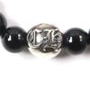 Great CHROME HEARTS Bracelet BEAD CHP Lats Black Silver Onyx Mens Used
