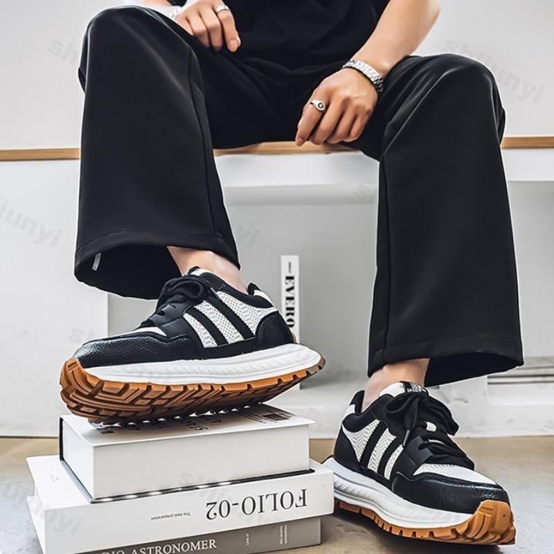 Fashion 2025 Spring New Men's Casual Shoes Fashion Trend Thick Soled Comfortable Sports Shoes Color Blocked Versatile Platform sneakers