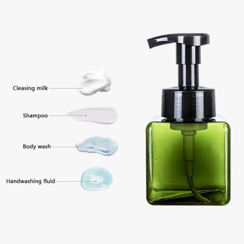 New 250/450/650ml Liquid Soap Dispenser Plastic Square Storage Bottles Outdoor Refillable Shampoo Press Empty Bottles