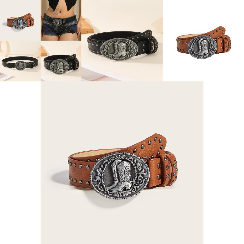 Nonconformist Pu Leather Belt With Metal Snap Button And Fashionable Details