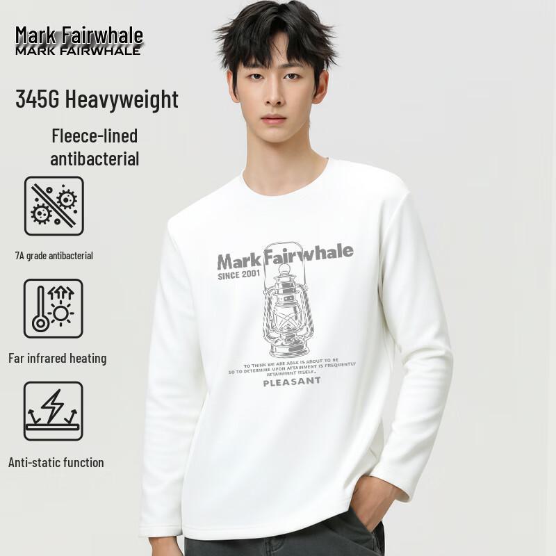 Mark Fairwhale Men s 345G Heavyweight Fleece Lined Long Sleeve Thermal T-Shirt M