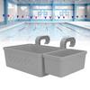 Poolside Storage Basket Thickened Swimming Pool Hanging Basket with Cup Holder for 2.3in Or Less Top Rail for Drinks Towels