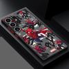 Custodia Marvel Spider-Man per Samsung Galaxy S25 S23 Ultra S24 FE S22 Plus S20 S21 S10 Note 20 10 Cover Posteriore in TPU Opaca