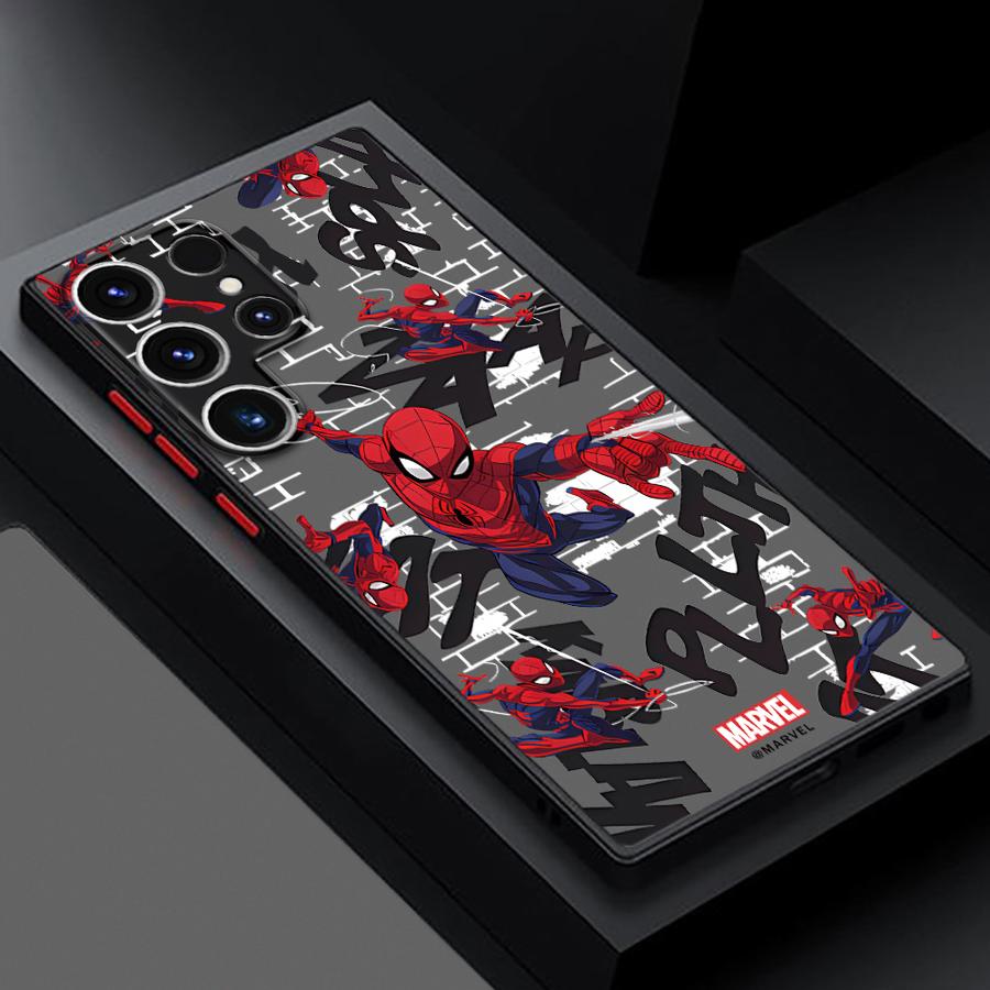 

Чохол Marvel Людина-павук для Samsung Galaxy S25 S23 Ultra S24 FE S22 Plus S20 S21 S10 Note 20 10 Матовий Funda Задня кришка телефону з ТПУ for Galaxy S23 Plus