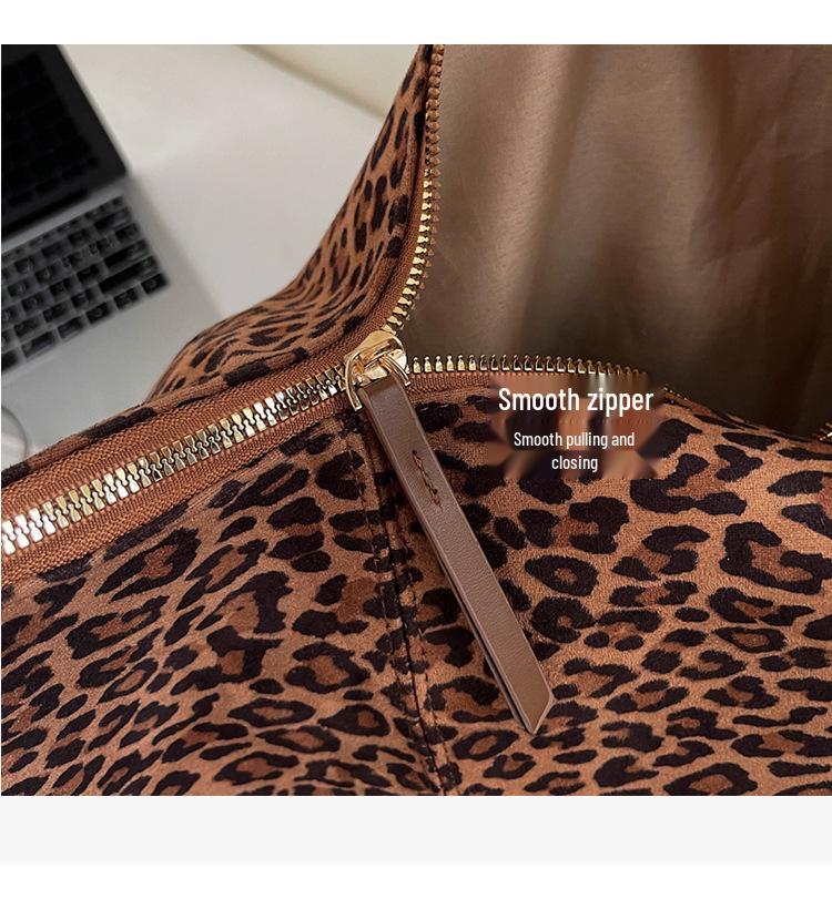 2025 New Leopard Print Versatile Women's Shoulder Bag - Casual, Stylish, Large Capacity Handbag