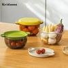 Useful Food Grade PET Vegetable Washing Basket Colander Fruit Kitchen Accessories