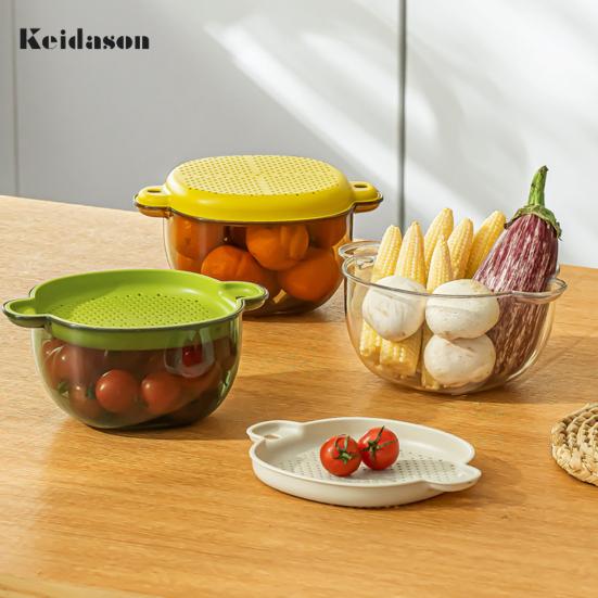 Useful Food Grade PET Vegetable Washing Basket Colander Fruit Kitchen Accessories