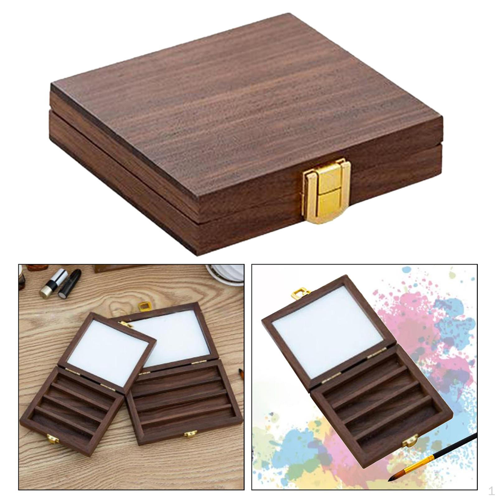 Пустая Палитра для Акварели, Деревянная Коробка-Палитра, Принадлежности WITHOUT 24 Grids