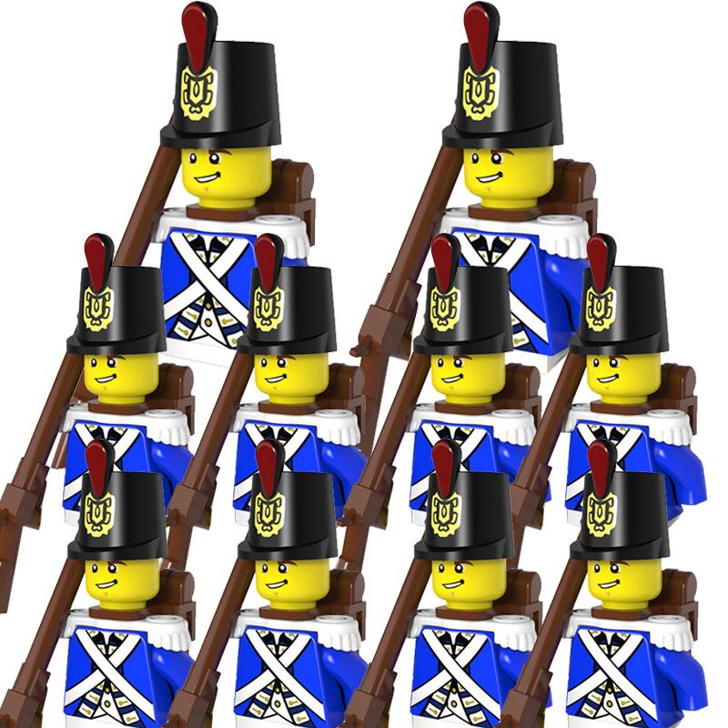 Napoleon Wars Military Figures Army Soliders Weaponry Suit Small Particles Building Blocks Childrens DIY Toys Boys Gifts