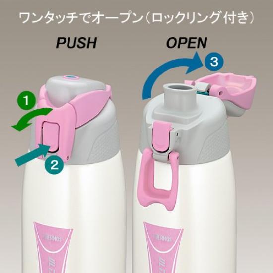 Thermos Vacuum Insulated Sports P Bottle, 0.5L, Pink, FEO-500F