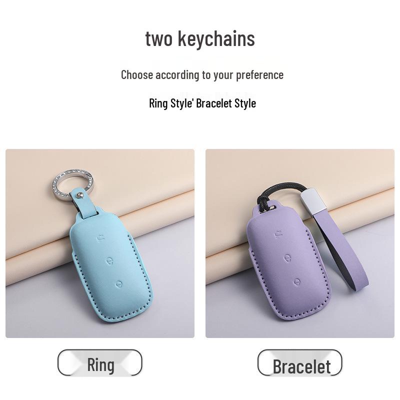 Geely Galaxy L7 L6 e8 Leather Key Case for Men & Women with Starship Buckle