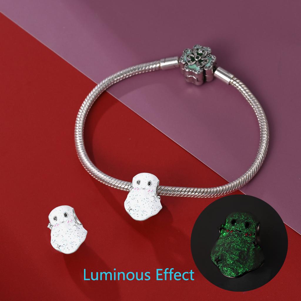 Genuine Beautiful Copper Charm Luxurious Little Ghost Bead Fits Bracelets DoItYourself Women Crafting Delicate Gifts