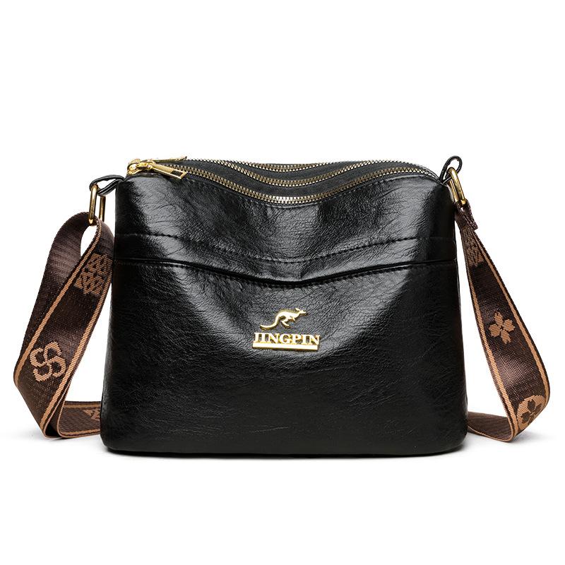 New Women's Bag Large Capacity Fashionable Multi-compartment Messenger Bag Casual Versatile Simple Shoulder Bag