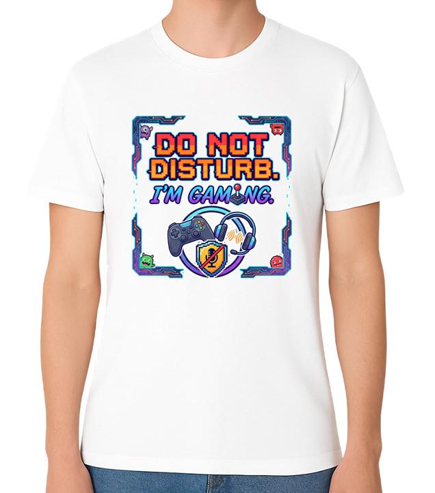 

Do Not Disturb I m Gaming Unisex T-Shirt Gamer Mode Activated Graphic Unisex Tee 5XL різнокольоровий