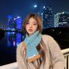 New scarf women's autumn and winter warm plush scarf thickened cute girl heart small fresh neck cover