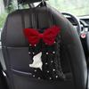 Pretty Girl Pearls Puff Grid Car Tissue Box Auto Seat Headrest Hanging Paper Tower Holder Organizer Car Interior Accessories