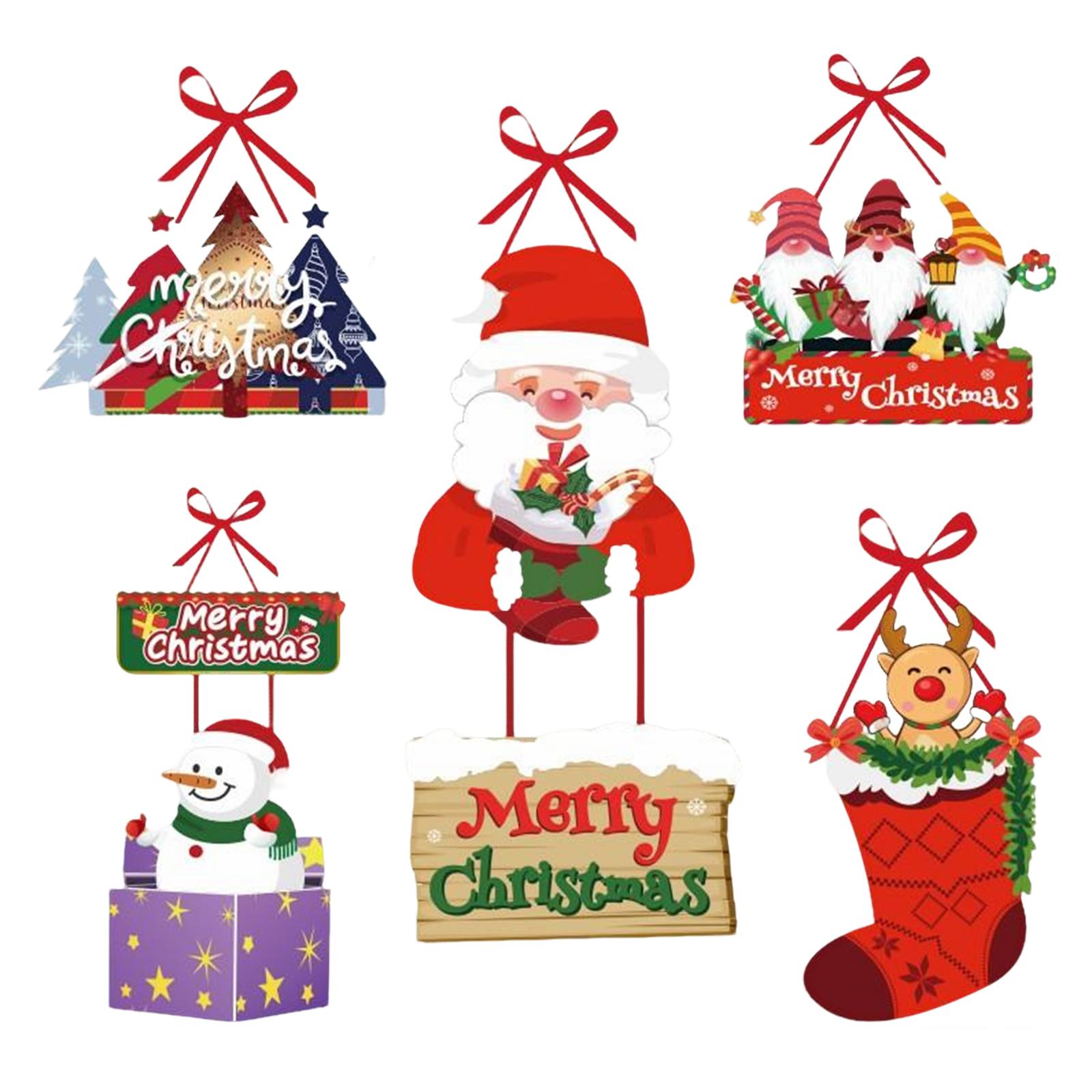 

Christmas Decoration Hanging Painting Set Christmas Door Wall Home Party Decoration Christmas Decoration Indoor And Outdoor One Size красный